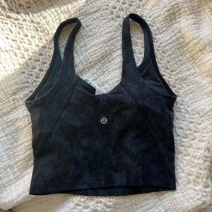 lululemon black snake pattern tank top